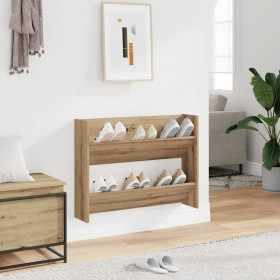 Zapatero de pared madera ingeniería roble artisan 80x18x60 cm de , Zapateros y organizadores de calzado - Ref: Foro24-856543,...