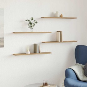 Estantes pared 4 ud madera ingeniería roble artisan 60x20x1,5cm de , Estanterías - Ref: Foro24-856298, Precio: 43,21 €, Descu...