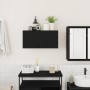 Mueble de pared de baño madera ingeniería negro 60x25x30 cm de , Tocadores de baño - Ref: Foro24-860059, Precio: 49,23 €, Des...