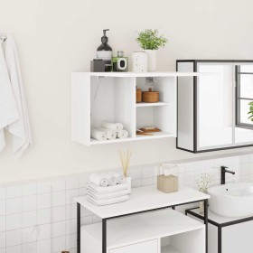Mueble de pared de baño madera ingeniería blanco 60x25x40 cm de , Tocadores de baño - Ref: Foro24-860067, Precio: 55,60 €, De...