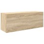 Mueble de pared baño madera ingeniería roble Sonoma 80x25x30 cm de , Tocadores de baño - Ref: Foro24-860078, Precio: 56,83 €,...