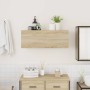 Mueble de pared baño madera ingeniería roble Sonoma 80x25x30 cm de , Tocadores de baño - Ref: Foro24-860078, Precio: 56,83 €,...