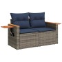 Set sofás jardín y cojines 7 pzas ratán sintético acacia negro | Foro24.es | Tu tienda online para hogar, jardín y más Foro24.es