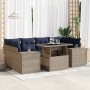 Set sofás jardín y cojines 7 pzas ratán sintético acacia gris | Foro24.es | Tu tienda online para hogar, jardín y más Foro24.es