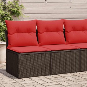 Comprar Set sofás jardín y cojines 2 pzas ratán