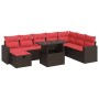 Set sofás jardín y cojines 9 pzas ratán sintético acacia negro de , Conjuntos de jardín - Ref: Foro24-3327844, Precio: 664,31...