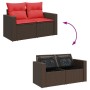 Set sofás jardín y cojines 9 pzas ratán sintético acacia negro de , Conjuntos de jardín - Ref: Foro24-3327844, Precio: 664,31...