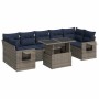 Set sofás jardín y cojines 8 pzas ratán sintético acacia negro de , Conjuntos de jardín - Ref: Foro24-3326442, Precio: 655,98...