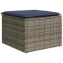 Set sofás jardín y cojines 2 pzas ratán sintético acacia gris de , Conjuntos de jardín - Ref: Foro24-3328684, Precio: 118,99 ...