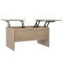 Mesa de centro madera de ingeniería roble Sonoma 80x50x42,5 cm de vidaXL, Mesas de centro - Ref: Foro24-809731, Precio: 74,96...