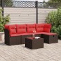 Set sofás de jardín 6 piezas y cojines ratán sintético marrón | Foro24.es | Tu tienda online para hogar, jardín y más Foro24.es