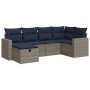 Set de muebles de jardín 6 pzas y cojines ratán sintético gris de , Conjuntos de jardín - Ref: Foro24-3325387, Precio: 451,02...
