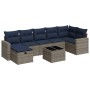 Set de sofás de jardín y cojines 8 piezas ratán sintético gris de , Conjuntos de jardín - Ref: Foro24-3325417, Precio: 568,82...