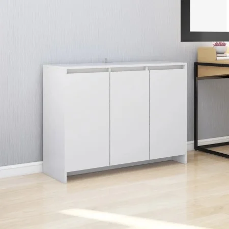 Aparador de madera contrachapada blanco 102x33x75 cm de vidaXL, Aparadores - Ref: Foro24-809773, Precio: 118,58 €, Descuento: %