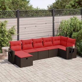 Comprar Juego de sofás de jardín 7 piezas con