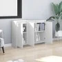 Aparador de madera contrachapada blanco 102x33x75 cm de vidaXL, Aparadores - Ref: Foro24-809773, Precio: 118,58 €, Descuento: %