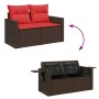 Set de sofás de jardín 9 pzas y cojines ratán sintético marrón | Foro24.es | Tu tienda online para hogar, jardín y más Foro24.es