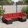 Set sofás de jardín 6 piezas y cojines ratán sintético marrón | Foro24.es | Tu tienda online para hogar, jardín y más Foro24.es