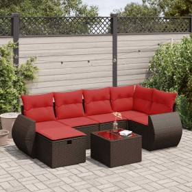 Comprar Juego de sofás de jardín 7 piezas con