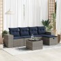 Set de muebles de jardín 6 pzas y cojines ratán sintético gris | Foro24.es | Tu tienda online para hogar, jardín y más Foro24.es