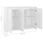 Aparador de madera contrachapada blanco 102x33x75 cm de vidaXL, Aparadores - Ref: Foro24-809773, Precio: 118,58 €, Descuento: %