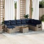 Set de sofás de jardín con cojines 9 pzas ratán sintético gris de , Conjuntos de jardín - Ref: Foro24-3325834, Precio: 631,60...