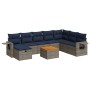 Set de sofás de jardín con cojines 9 pzas ratán sintético gris de , Conjuntos de jardín - Ref: Foro24-3325834, Precio: 631,60...