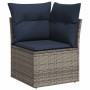 Set de sofás de jardín con cojines 9 pzas ratán sintético gris de , Conjuntos de jardín - Ref: Foro24-3325834, Precio: 631,60...