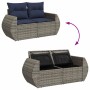 Set de sofás de jardín 7 pzas con cojines ratán sintético gris | Foro24.es | Tu tienda online para hogar, jardín y más Foro24.es