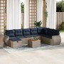 Set de sofás de jardín con cojines 9 pzas ratán sintético gris | Foro24.es | Tu tienda online para hogar, jardín y más Foro24.es