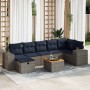 Set de sofás de jardín y cojines 8 piezas ratán sintético gris | Foro24.es | Tu tienda online para hogar, jardín y más Foro24.es