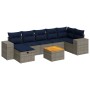 Set de sofás de jardín y cojines 8 piezas ratán sintético gris | Foro24.es | Tu tienda online para hogar, jardín y más Foro24.es