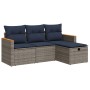 Set de sofás de jardín 4 pzas y cojines ratán sintético gris | Foro24.es | Tu tienda online para hogar, jardín y más Foro24.es