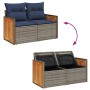 Set de muebles de jardín 6 pzas y cojines ratán sintético gris | Foro24.es | Tu tienda online para hogar, jardín y más Foro24.es