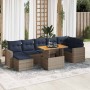 Set de sofás de jardín y cojines 8 piezas ratán sintético gris de , Conjuntos de jardín - Ref: Foro24-3327071, Precio: 605,59...