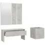 Juego de muebles recibidor madera contrachapada hormigón gris de vidaXL, Armarios roperos - Ref: Foro24-3082057, Precio: 93,6...