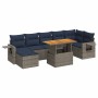 Set de sofás de jardín y cojines 8 piezas ratán sintético gris de , Conjuntos de jardín - Ref: Foro24-3327183, Precio: 614,44...