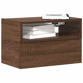 Mesitas de noche de pared 2 uds color marrón roble 45x26x28,5cm de , Mesitas de noche - Ref: Foro24-858609, Precio: 75,29 €, ...