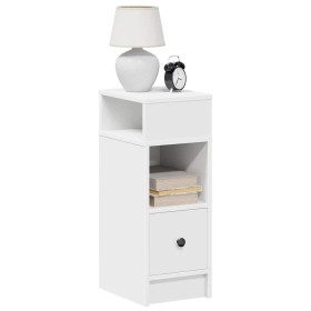 Mesilla de noche con cajón blanca 25x31x66 cm de , Mesitas de noche - Ref: Foro24-858614, Precio: 53,72 €, Descuento: %