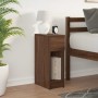 Mesilla de noche con cajón roble marrón 20x36x60 cm de , Mesitas de noche - Ref: Foro24-858707, Precio: 46,36 €, Descuento: %