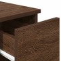 Mesilla de noche con cajón roble marrón 20x36x60 cm de , Mesitas de noche - Ref: Foro24-858707, Precio: 46,36 €, Descuento: %