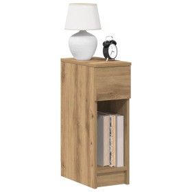Mesilla de noche con cajón roble artesanal 20x36x60 cm de , Mesitas de noche - Ref: Foro24-858711, Precio: 46,04 €, Descuento: %