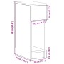 Mesilla de noche con cajón roble artesanal 20x36x60 cm de , Mesitas de noche - Ref: Foro24-858711, Precio: 46,04 €, Descuento: %