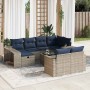 Set de sofás de jardín 11 pzas y cojines ratán sintético gris de , Conjuntos de jardín - Ref: Foro24-3326075, Precio: 691,73 ...