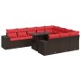 Set de sofás de jardín 11 pzas cojines ratán sintético marrón | Foro24.es | Tu tienda online para hogar, jardín y más Foro24.es