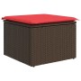 Juego Sofá Jardín 7 Piezas con Cojines Marrón Poli Ratán Acacia | Foro24.es | Tu tienda online para hogar, jardín y más Foro24.es
