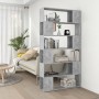Estantería divisor de espacios gris hormigón 100x24x188 cm de vidaXL, Librerías y estanterías - Ref: Foro24-3082075, Precio: ...