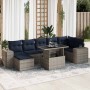 Set sofás jardín y cojines 8 pzas ratán sintético acacia gris | Foro24.es | Tu tienda online para hogar, jardín y más Foro24.es