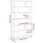 Estantería divisor de espacios gris hormigón 100x24x188 cm de vidaXL, Librerías y estanterías - Ref: Foro24-3082075, Precio: ...