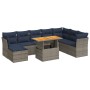 Set de muebles de jardín 6 pzas y cojines ratán sintético gris de , Conjuntos de jardín - Ref: Foro24-3326966, Precio: 693,11...